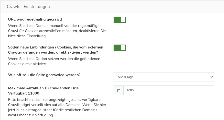 cookie scanner crawler-einstellungen.png